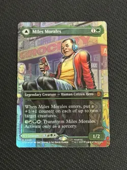 MTG Miles Morales English Version Borderless Foil Spm - Image 1