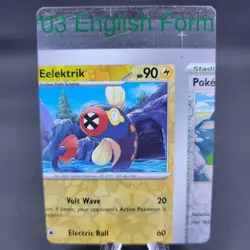 Pokemon TCG NFC Error Miscut Eelektrik 068/197 Reverse Holo Obsidian Flames - Image 1