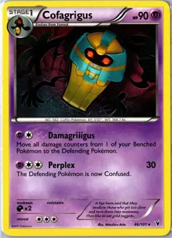 Cofagrigus Noble Victories 46/101 2011 Rare Moderately Played - Image 1