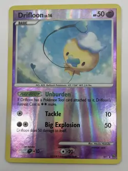 Drifloon SH1 Stormfront Set Shiny Cards Reverse Holo Rare 2008 English Pokemon - Image 1