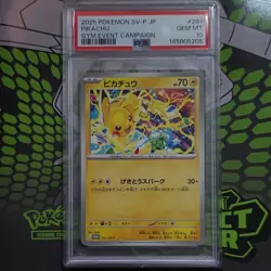 Pikachu 291/SV-P Gym Event Campaign Promo Holo Japanese 2025 PSA 10 Gem Mint - Image 1