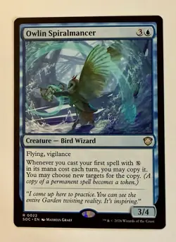 x1 Owlin Spiralmancer R MTG Commander: Secrets of Strixhaven M/NM, English - Image 1