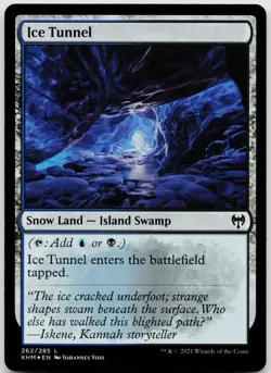 Ice Tunnel 262 Land Kaldheim Magic: The Gathering Foil Near Mint - Image 1