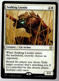 Stalking Leonin 105 Non Foil Rare Commander 2021 MTG Near Mint - Image 1