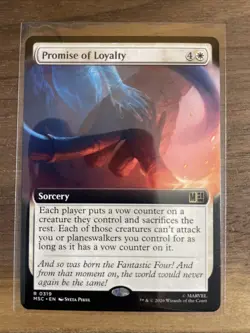 1x Promise of Loyalty - Extended Art MTG - Commander: Marvel Super Heroes - NM-M - Image 1