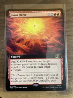 Nova Flame MINT Extended Art 368 Marvel Commander MSC MTG Rare Unplayed Regular - Image 1