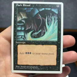 Wizards of the Coast Magic: The Gathering Dark Ritual 4th Ed 1995 Black Common - Image 1