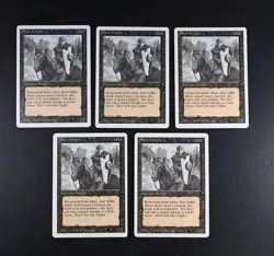 5 NM MTG Black Knight Revised Edition 3rd Vintage Magic Card - Image 1