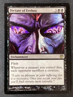 MTG Journey Into Nyx #65 Dictate of Erebos Enchantment LP - Image 1