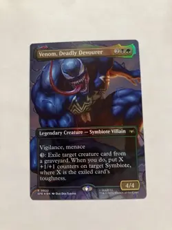 Venom, Deadly Devourer (# 22) MTG Marvel's Spider-Man - BORDERLESS - FOIL - NM - Image 1
