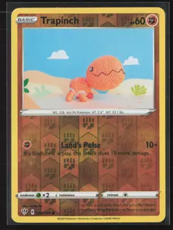Trapinch Common SWSH03: Darkness Ablaze 089/189 LP Pokemon Card Reverse Holo - Image 1