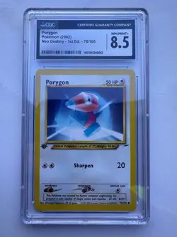 Pokemon TCG Neo Destiny 1st Edition Porygon 78/105 CGC 8.5 - Image 1