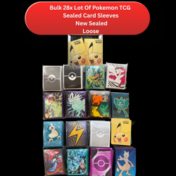 Bulk 28x Lot Of Pokemon TCG Sealed Card Sleeves New Sealed + Loose - Image 1