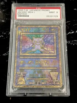 PSA 9 Ancient Mew I Nintedo Error Holo Movie Promo Pokemon Card Japanese 1999 - Image 1
