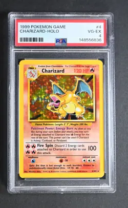 PSA 4 VG-EX Charizard Holo 4/102 Base Set Pokemon Card 1999 - Image 1