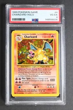 PSA 4 VG-EX Charizard Holo 4/102 Base Set Pokemon Card 1999 - Image 2