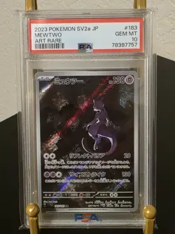 PSA 10 GEM MINT 2023 POKEMON SV2a POKEMON 151 JAPANESE MEWTWO ART RARE #183 - Image 1
