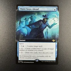 Three Steps Ahead Extended Art Regular Rare Thunder Junction MTG Card NM - Image 1
