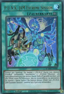 yugioh 1x P.U.N.K. JAM Extreme Session BLMM-DE080 ULTRA 1AUFLAGE DEUTSCH - Image 1