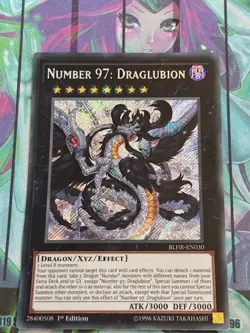 Yugioh 1x Number 97: Draglubion Secret BLHR-EN030 Battles of Legend 1st Ed NM - Image 1