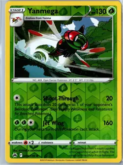 Yanmega Crown Zenith 009/159 Rare Reverse Holo Lightly Played - Pokemon Card - Image 1