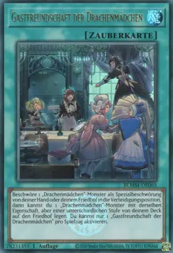 yugioh 1x Gastfreundschaft der Drachenmadchen BLMM-DE065 ULTRA 1AUFLAGE DEUTSCH - Image 1