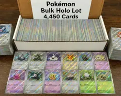 Pokemon TCG Bulk Lot 4,450 All Holo & Reverse Holo Cards Near Mint English Clean - Image 1