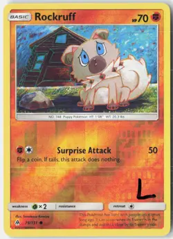 Rockruff 75/131 Common Forbidden Light Pokemon Reverse Holo Lightly Played - Image 1