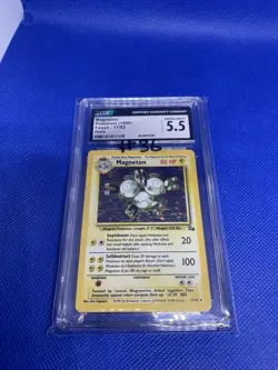 Magneton Pokemon TCG Fossil Set CGC 5.5 (1999) 11/62 - Image 1
