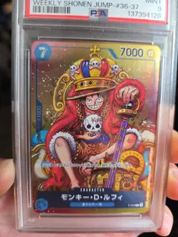 2023 ONE PIECE JAPANESE PROMO WEEKLY SHONEN JUMP MONKEY D. LUFFY PSA 9 - Image 5