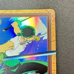 Roronoa Zoro One Piece Carddass Hyper Battle C07 Onigiri Holo Japan Vintage 1999 - Image 3