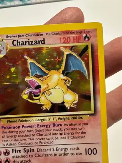 Vintage Pokemon Base Set Unlimited Charizard 4/102 Holo Rare TCG - Image 4