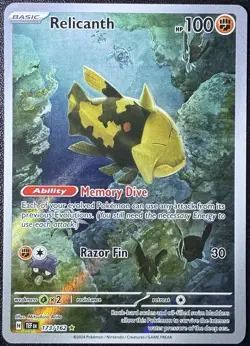 2024 Pokemon TCG Temporal Forces Relicanth Illustration Rare Holo 173/162 - Image 1