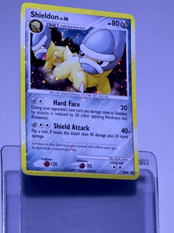 2007 Pokemon SHIELDON Black Star Promo COSMOS HOLO Bleed Error Card #DP08 SWIRL - Image 2