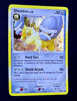 2007 Pokemon SHIELDON Black Star Promo COSMOS HOLO Bleed Error Card #DP08 SWIRL - Image 3