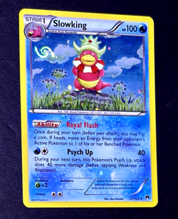 2016 Pokemon SLOWKING Breakpoint COSMOS HOLO Bleed Card 21/122 HD GALAXY SWIRL - Image 1