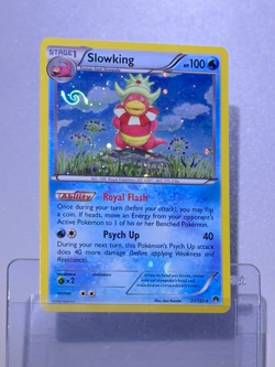 2016 Pokemon SLOWKING Breakpoint COSMOS HOLO Bleed Card 21/122 HD GALAXY SWIRL - Image 2