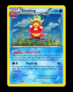 2016 Pokemon SLOWKING Breakpoint COSMOS HOLO Bleed Card 21/122 HD GALAXY SWIRL - Image 4