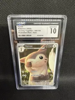 Pokemon Furret CGC 10 168/159 Holo Illustration Rare Journey Together 2025 ENG - Image 1