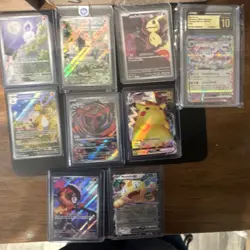 9 Card Lot Pokemon + CGC 10 , Promos, AR, gold star, and more - Image 1
