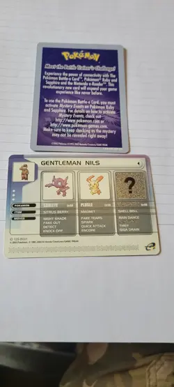 Pokemon TCG Gentleman Nils Battle E-Reader Card - Image 1