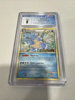 2010 HG & SS Blastoise Holo CGC 8 Unleashed STAFF #13 Pokemon HGSS - Image 1