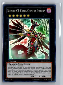 Number C5: Chaos Chimera Dragon DRLG-EN043 Dragons of Legend Yu-Gi-Oh NM - Image 1