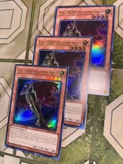 YuGiOh EVIL HERO ADUSTED GOLD Ultra Rare Play Set RA04-EN029 - Image 2