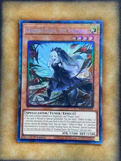 Yugioh Guiding Quem, the Virtuous RA04-EN043 Prismatic Collector Rare 1st Ed NM - Image 1