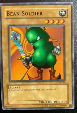 2002 Yugioh Tournament Pack: 1st Season Common TP1-018 Bean Soldier - Image 1