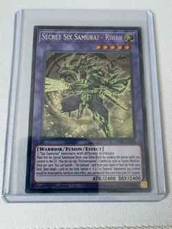 Yugioh Secret Six Samurai - Rihan SPWA-EN006 Secret Rare 1st Ed - Image 1