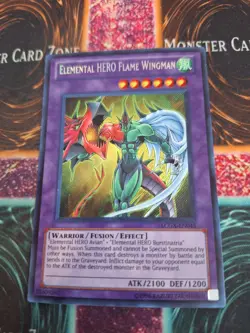 Yugioh Elemental HERO Flame Wingman LCGX-EN045 Secret Rare Unlimited Near Mint - Image 1