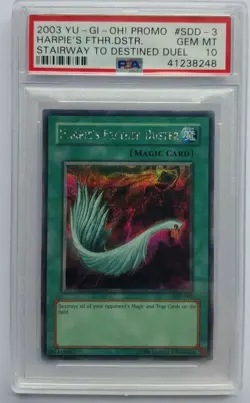 YU-GI OH 2003 HARPIE'S FEATHER DUSTER SDD-003 PROMO PSA 10 - Image 1