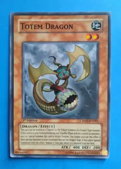 MP Yugioh Totem Dragon CRMS-EN085 Super Rare 1st Edition - Image 1